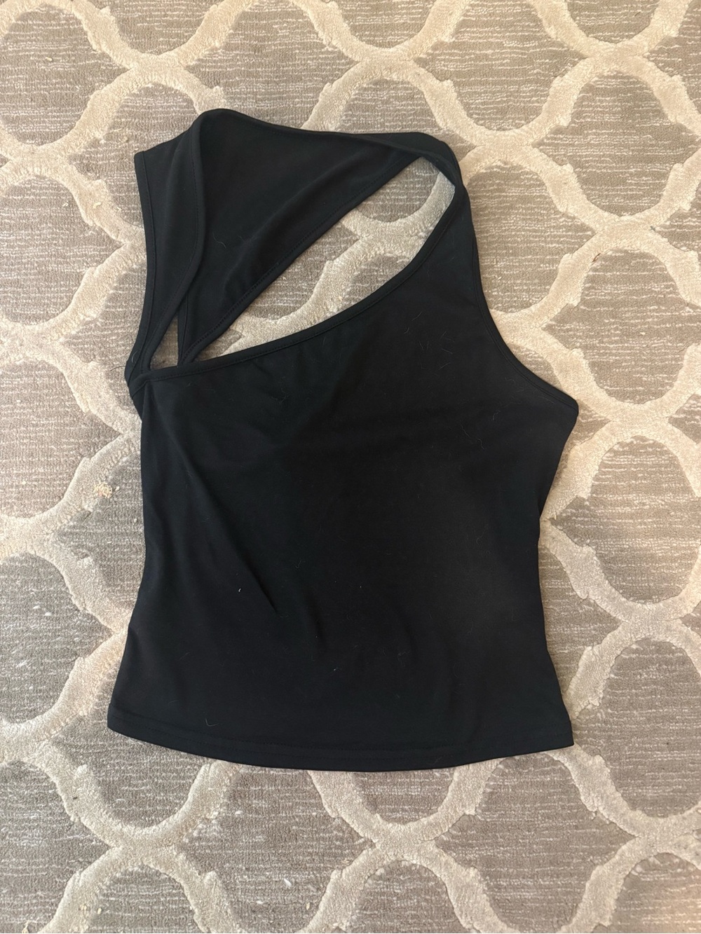 Black One-Shoulder Women’s Tank Top